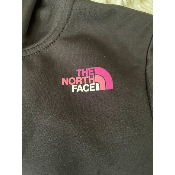 The North Face Girls YXL (14/16) Full-Zip Hoodie Sweatshirt – Black, Pink Logo - Picture 6 of 13